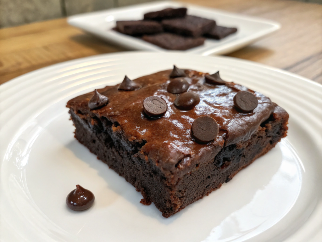 Free guilt Brownie batter being poured