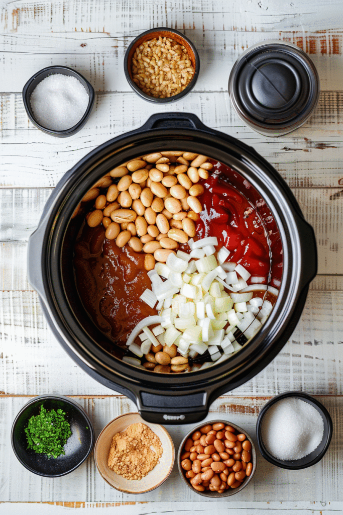 Homemade Baked Beans 2 Slow Cooker Baked Beans Ingredients – Vegetarian No Pork Version