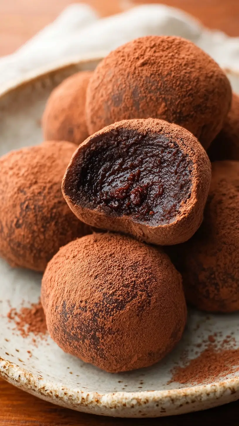 Chocolate Mochi Recipe: A Soft, Chewy Dessert Inspired by Travel 1 Chocolate mochi recipe showing soft cocoa mochi filled with rich chocolate ganache